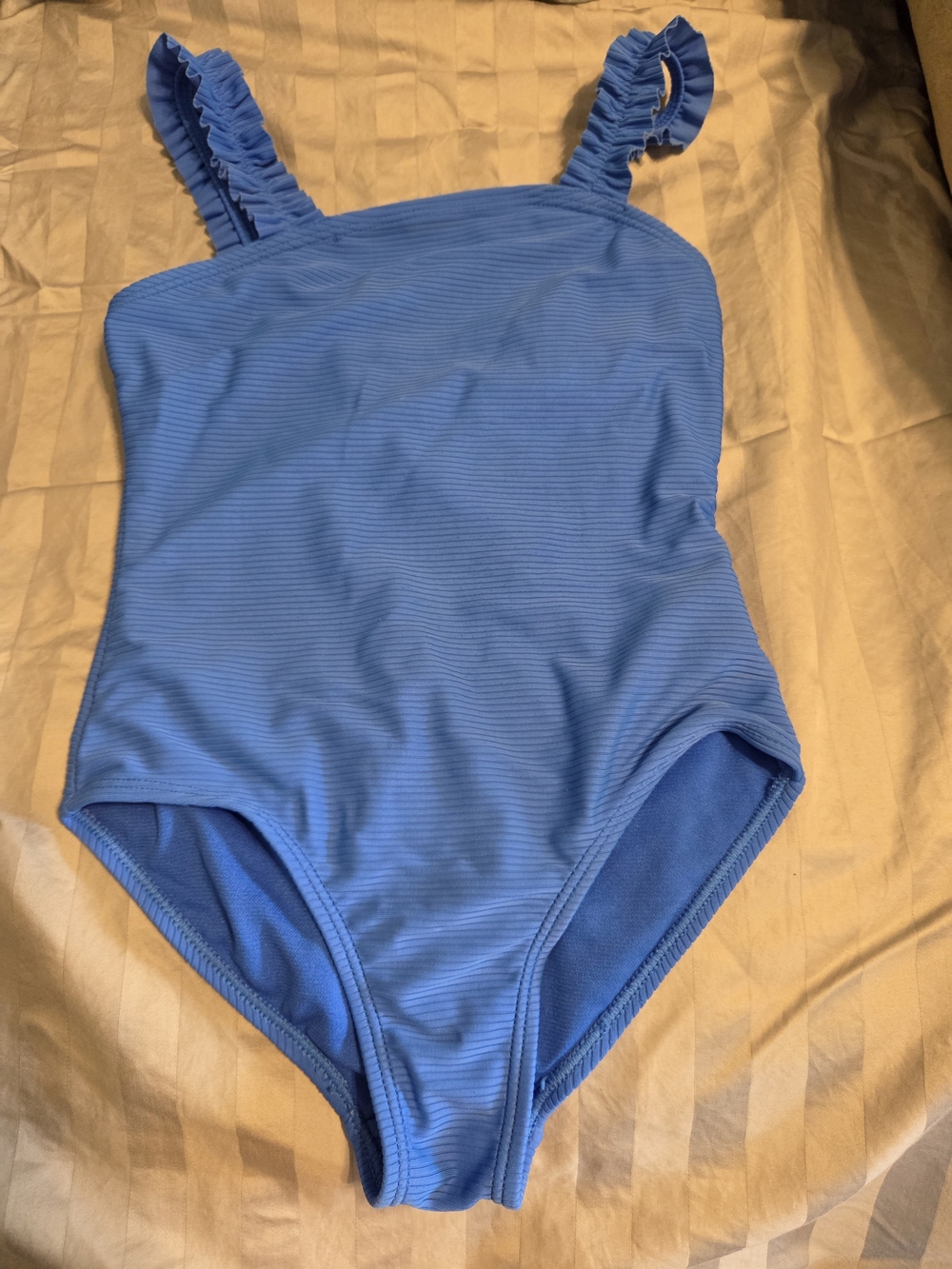 wonder nation Blue Ruffled Strap One-Piece Swimsuit